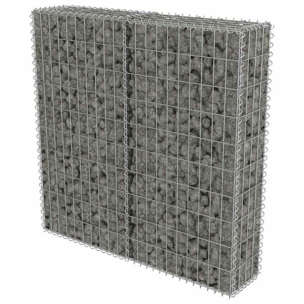 vidaXL gabions ar vāku, cinkots tērauds, 100x20x100 cm