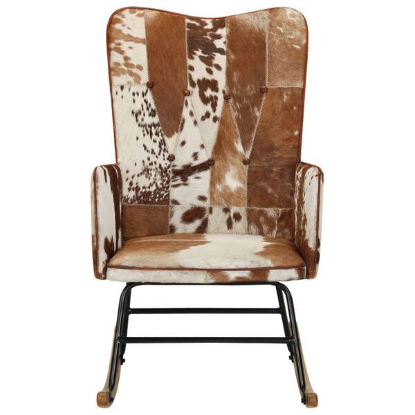 vidaXL &scaron;ūpuļkrēsls, brūna dabīgā āda