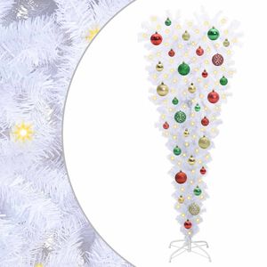 vidaXL Mākslīgā Ziemassvētku eglīte Balts 120 cm PVC un tērauds