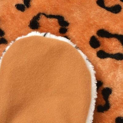 vidaXL leoparda paklājs, 139 cm, brūns plīšs