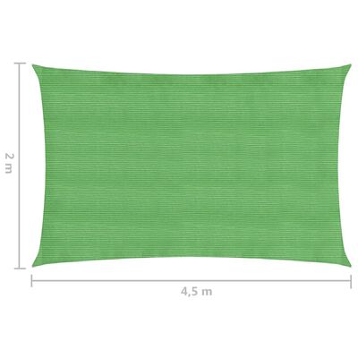 vidaXL saulessargs, 160 g/m², gaiši zaļš, 2x4,5 m, HDPE