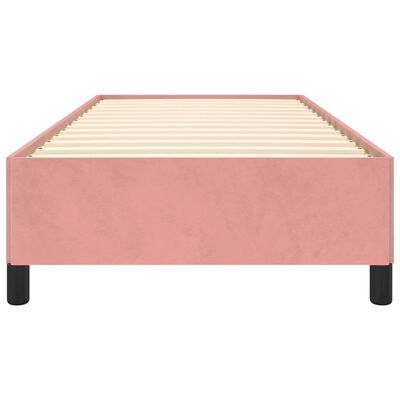 vidaXL gultas rāmis, rozā, 90x200 cm, samts