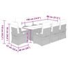 vidaXL 9-daļīgs dārza mēbeļu komplekts, matrači,gai&scaron;i pelēka PE pinums