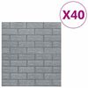 vidaXL 3D tapetes, pa&scaron;līmējo&scaron;as, ķiegeļu raksts, 40 gab., antracīta
