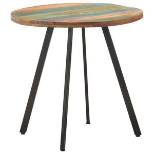 vidaXL virtuves galds, 80 cm, pārstrādāts masīvkoks
