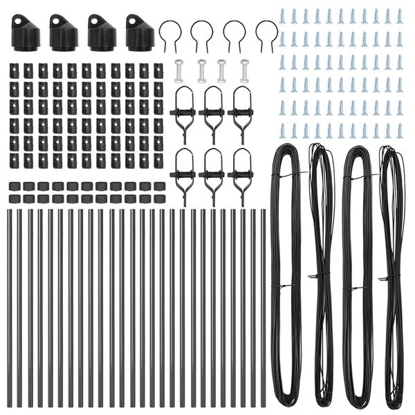 vidaXL Žoga āķis Cits 26 pcs Pelēka 3,2 x 3,2 x 120 cm Tērauds