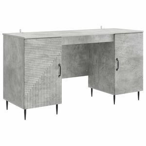 vidaXL Galds Betona pelēks 142,5 x 50 x 75 cm Inženierijas koks