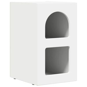 vidaXL Naktsgaldiņ&scaron; Balts 29.5 x 35 x 50 cm Inženierijas koks