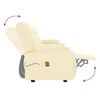 vidaXL četrvietīgs masāžas krēsls ar glāžu turētāju, bē&scaron;a mākslīgā āda