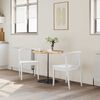 vidaXL Ēdamistabas krēsls 2 pcs Balts Cietais gumijas koks