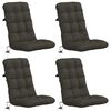 vidaXL 4-Daļu Augsta Atzveltne Krēslu Spilveni VIANEN 4 pcs Antracīta