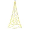 vidaXL Ziemassvētku egle karoga mastam, 200 silti baltas LED, 180 cm