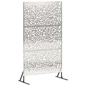 vidaXL Privātuma ekrāns 100 x 50 x 180 cm Nerūsējo&scaron;s tērauds Sudraba