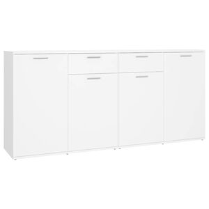 vidaXL kumode, balta, 160x36x75 cm, inženierijas koks