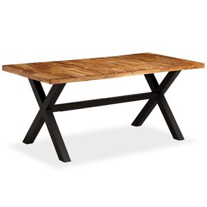 vidaXL virtuves galds, 180x90x76 cm, akācijas un mango masīvkoks