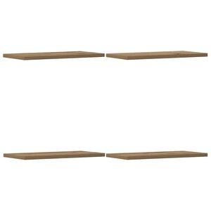 vidaXL sienas plaukti 4 gab. koka krāsa 40x20x1,5 cm inženierijas koks