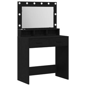 vidaXL Dressing galds Melns ozolkoks 79 x 41 x 135 cm