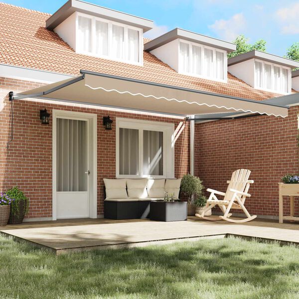 vidaXL Markīze Bē&scaron;a 450 x 300 x 165 cm Poliesters un metāls