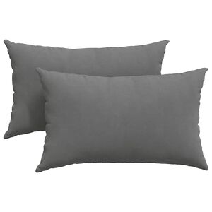 vidaXL Dīvāna spilveni 2 gab. audums Tum&scaron;i pelēks 50 x 30 cm