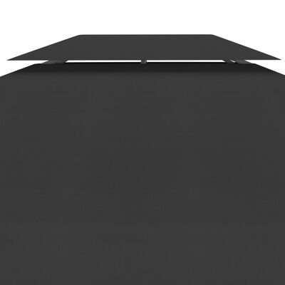vidaXL nojumes jumta pārsegs, divdaļīgs, 310 g/m², 4x3 m, melns