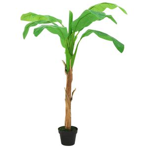 vidaXL mākslīgais augs, banānkoks ar podiņu, 180 cm, zaļ&scaron;