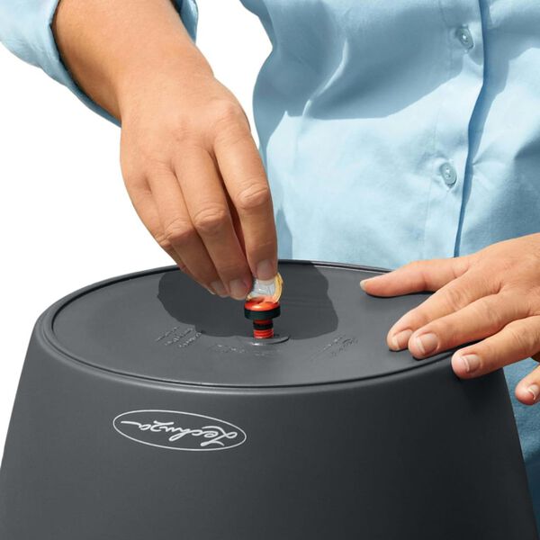 LECHUZA puķu kaste Classico Color 35 ALL-IN-ONE, pelēkbrūna, 13224