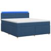 vidaXL Kontinentālā gulta ar matraci Zila 180 x 200 cm Audums