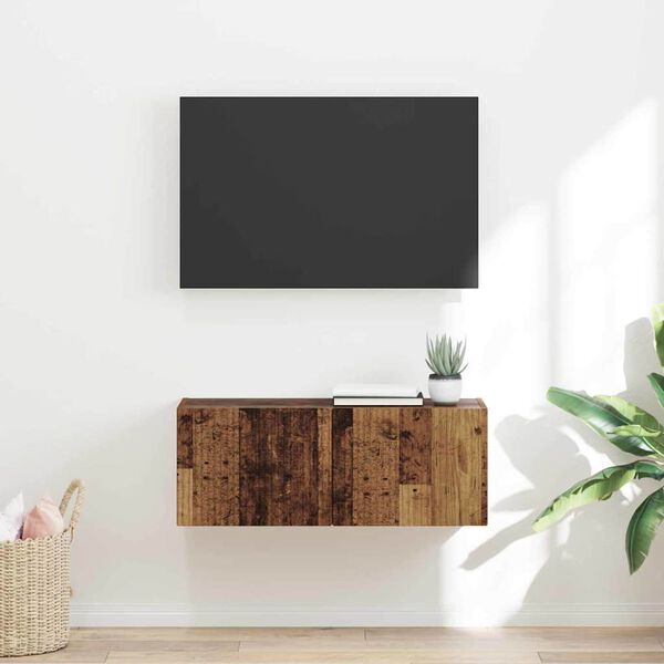 vidaXL TV sienas skapītis Vecs koks 60 x 31 x 29.5 cm