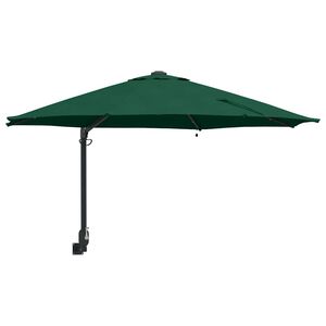 vidaXL Dārza parasols Zaļa 248 x 248 x 148 cm Poliesters un tērauds