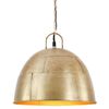 vidaXL griestu lampa, industriāla, misiņa krāsā, 25 W, 31 cm, E27