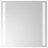 vidaXL LED vannas spogulis Caurspīdīgs 40 x 40 cm rūdīts stikls