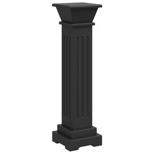 vidaXL augu statīvs, pīlāra dizains, melns, 17x17x66 cm, MDF