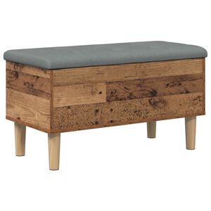 vidaXL Uzglabā&scaron;anas sols ar spilvenu Vecs koks 82 x 42 x 46 cm