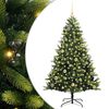 vidaXL Mākslīgā izliektā Ziemassvētku egle ar 150 LED gaismām Zaļa