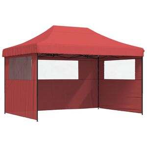 vidaXL Balles telts 279 x 410 x 315 cm Burgundija Oksforda audums