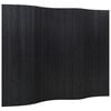 vidaXL istabas aizslietnis, melns, platums 250 cm, augstums 165 cm, bambuss