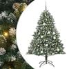 vidaXL Mākslīgā Ziemassvētku eglīte su 300 LED ar statīvu Zaļa 180 cm