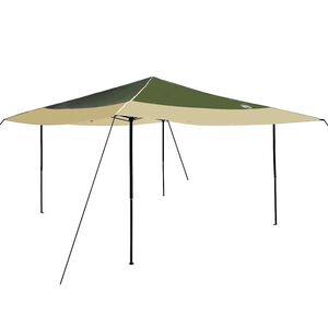 vidaXL Nojumes telts 395 x 395 x 251 cm Zaļa audums