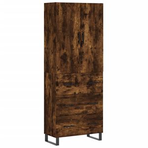 vidaXL augstais skapis, ozolkoka, 69,5x34x180 cm, inženierijas koks