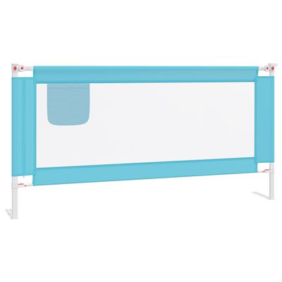 vidaXL bērnu gultas aizsargbarjera, zila, 180x25 cm, audums