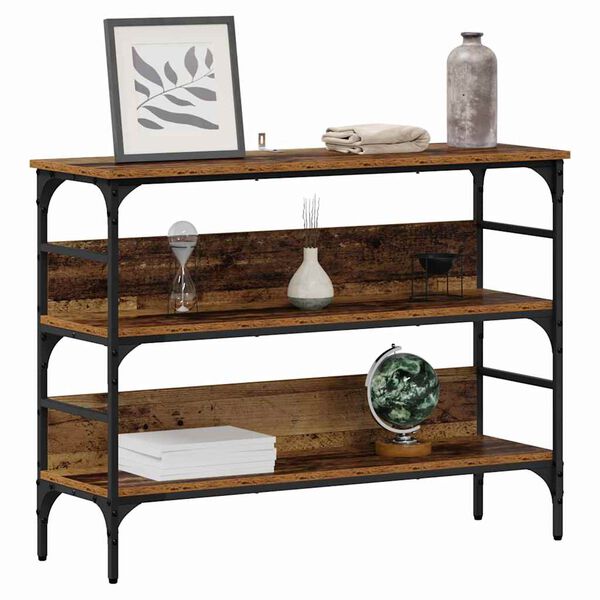 vidaXL Konsoles galds Vecs koks 100 x 32 x 75 cm Inženierijas koks