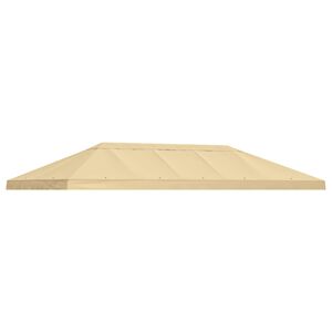vidaXL Lapene nojumes segums 6 x 3 m Krēmkrāsa Poliesters 190
