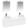 vidaXL Vannas istabas skapju komplekts 5 pcs Balts 50 x 14,5 x 70 cm