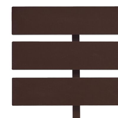 vidaXL gultas rāmis, tumši brūns, priedes masīvkoks, 120x200 cm