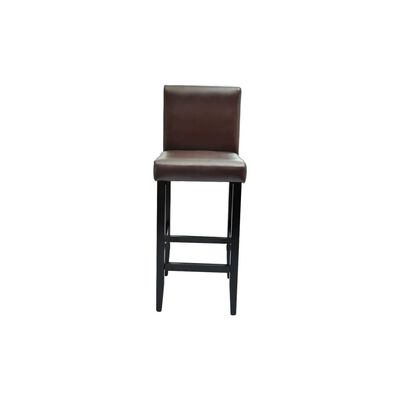 vidaXL bāra krēsli, 4 gab., tumši brūna mākslīgā āda