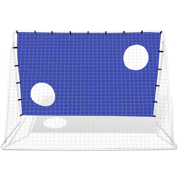 vidaXL futbola vārtu komplekts ar tēmēšanas sienu, 240x92x150 cm