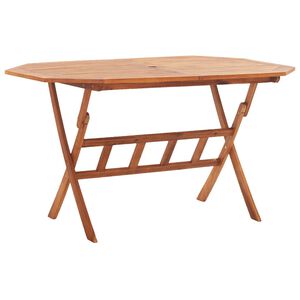vidaXL saliekams dārza galds, 135x85x75 cm, akācijas masīvkoks