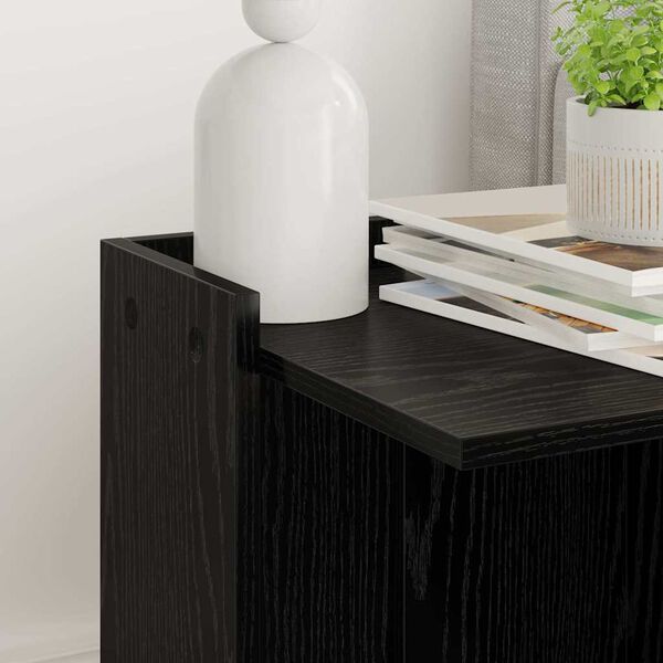 vidaXL Kaķu tualetes kaste Melns ozolkoks 42 x 42 x 51 cm