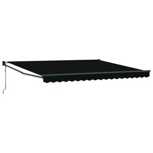 vidaXL Markīze Melns 400 &times; 300 cm Poliesters un metāls