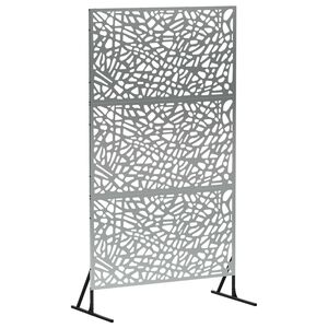 vidaXL Privātuma ekrāns 100 x 50 x 180 cm Cinkota tērauda Sudraba